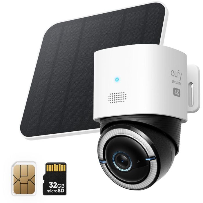 EUFY S330 Cámara de seguridad IP 4G LTE Exterior Inalámbrico 4K con Panel Solar Incluido 1 EUFY S330 Cámara de seguridad IP 4G LTE Exterior Inalámbrico 4K con Panel Solar Incluido 1