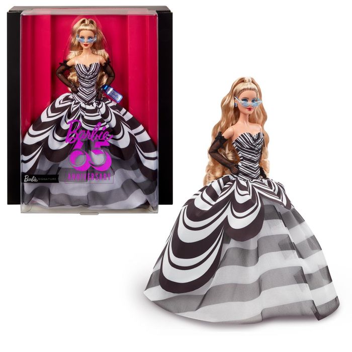 Muñeca barbie coleccion signature 65 aniversario rubia 1