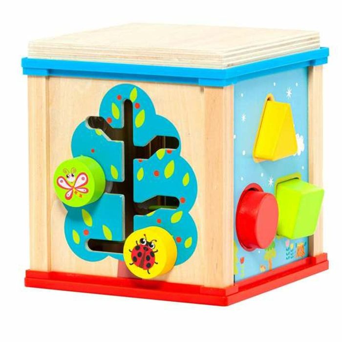 Molto Cubo de Actividades de Madera 19x17x17 cm para edad +3 años 1 Molto Cubo de Actividades de Madera 19x17x17 cm para edad +3 años 1