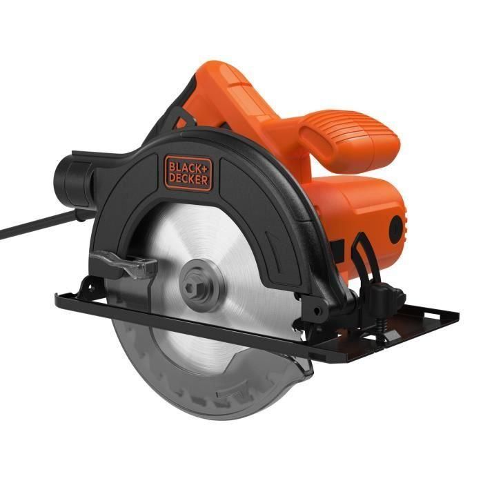 Sierra circular con cable - BLACK&DECKER - CS1200-QS - 1200 W - Profundidad de corte: 37 mm 1 Sierra circular con cable - BLACK&DECKER - CS1200-QS - 1200 W - Profundidad de corte: 37 mm 1