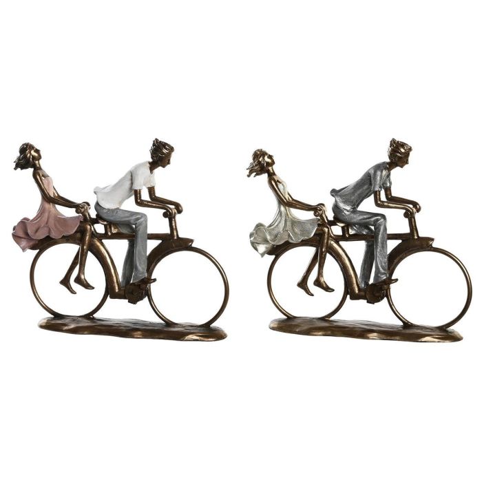 Figura Moderno DKD Home Decor Rosa Blanco 9.5 x 23 x 27 cm (2 Unidades) Figura Moderno DKD Home Decor Rosa Blanco 9.5 x 23 x 27 cm (2 Unidades)