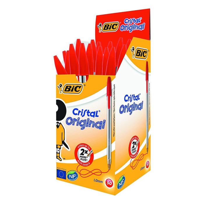 Boligrafo Bic Cristal Original Tinta Roja Unidad 1 Boligrafo Bic Cristal Original Tinta Roja Unidad 1