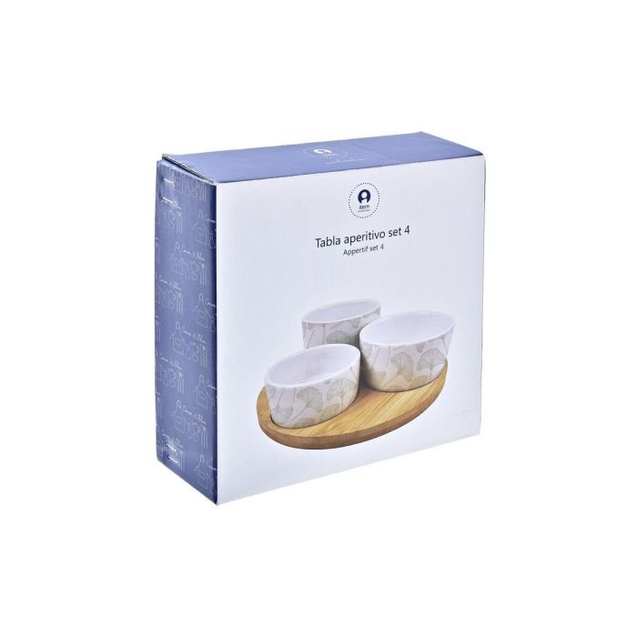Tabla Aperitivo Tropical DKD Home Decor Verde Blanco 18 x 1 x 18 cm Set de 4 1 Tabla Aperitivo Tropical DKD Home Decor Verde Blanco 18 x 1 x 18 cm Set de 4 1