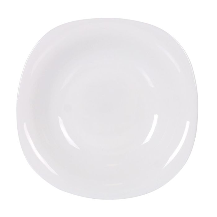 La Mediterranea Vajilla 12 Piezas Cuadrada Opal Colección Palaos Platos 28 cm 23 cm 21.5 cm (2 Unidades)