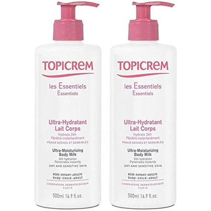 Leche Hidratante Corporal Topicrem 500 ml x 2