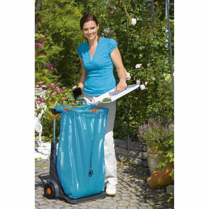 Gardena Carro de jardín con tapa, soporte de pared y portabolsas 1 Gardena Carro de jardín con tapa, soporte de pared y portabolsas 1