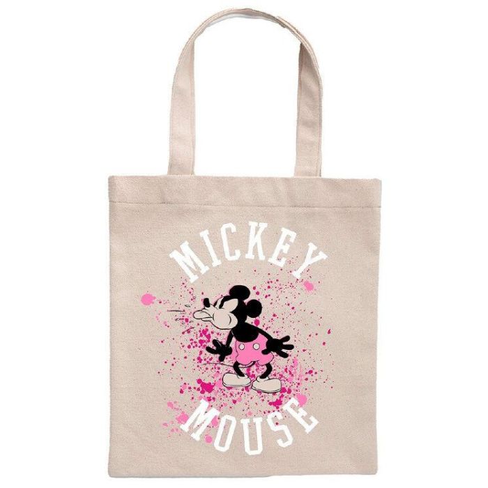 Disney Bolsa Shopping Mickey Mouse Tote Bag Algodón 41x37cm