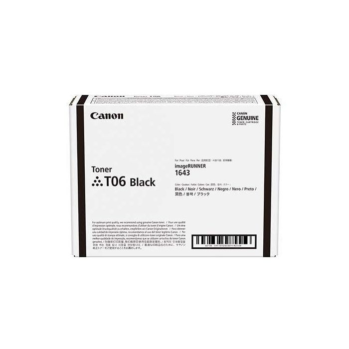 CANON Toner negro T06 para Ir 1643i 1643iF 1643Ip SENSYS X 1643P 3526C002