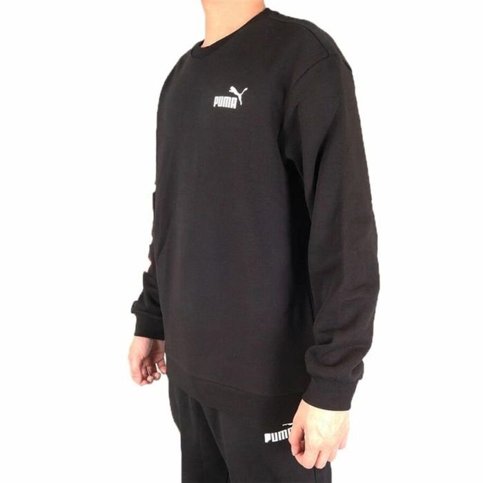Sudadera sin Capucha Hombre Puma Repeat Graphic Negro 2 Sudadera sin Capucha Hombre Puma Repeat Graphic Negro 2