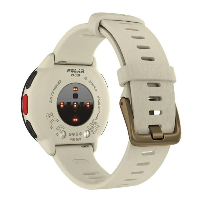 Polar Pacer Pro Blanco Rojo Reloj Deportivo GPS MIP Unisex 1.2" Pantalla Siempre Activa Resistente al Agua 50m Bluetooth 5.1