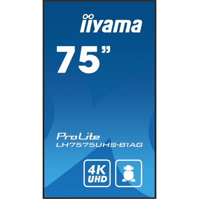 IIYAMA LH7575UHS-B1AG Pantalla Digital IPS 75" 4K UHD para Señalización 24/7 con Android 11, HDMI y DP 10 IIYAMA LH7575UHS-B1AG Pantalla Digital IPS 75" 4K UHD para Señalización 24/7 con Android 11, HDMI y DP 10