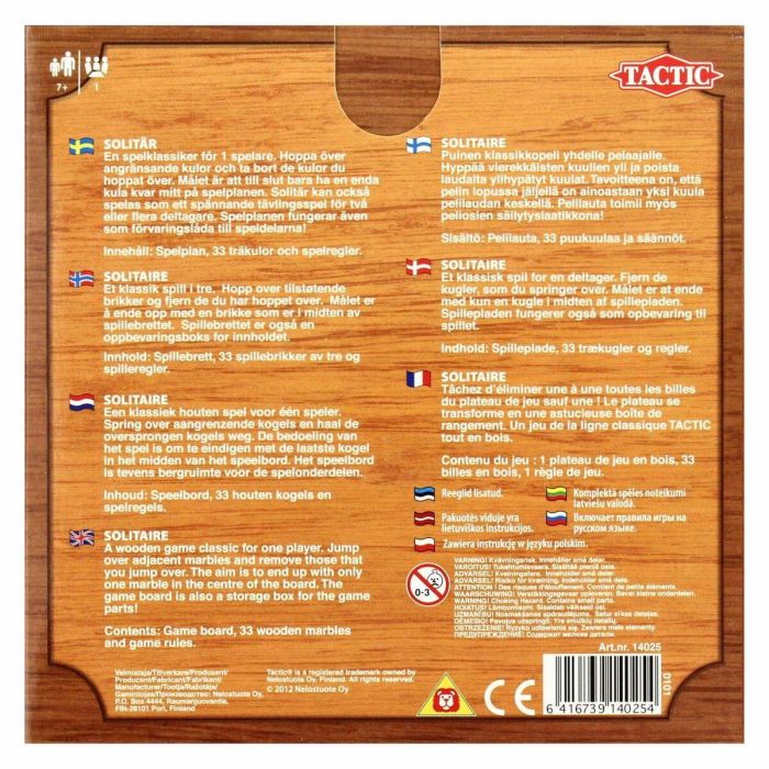 Tactic Solitario de Madera para Niños y Adultos a partir de 7 años 1 Tactic Solitario de Madera para Niños y Adultos a partir de 7 años 1