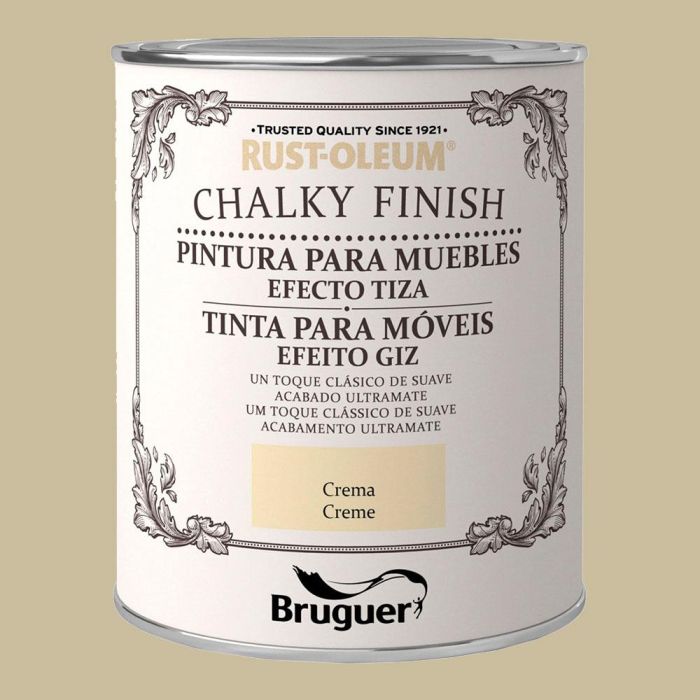 Bruguer Rust-oleum Chalky Finish Pintura a la Tiza Crema 0,750L Efecto Tiza Ultra Mate 5397512 0 Bruguer Rust-oleum Chalky Finish Pintura a la Tiza Crema 0,750L Efecto Tiza Ultra Mate 5397512 0