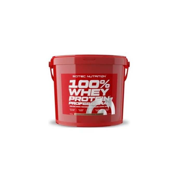 SCITEC NUTRITION 100% Whey Protein Professional 5000G Crema Galleta Choco - Aumento Masa Muscular, Sin Gluten