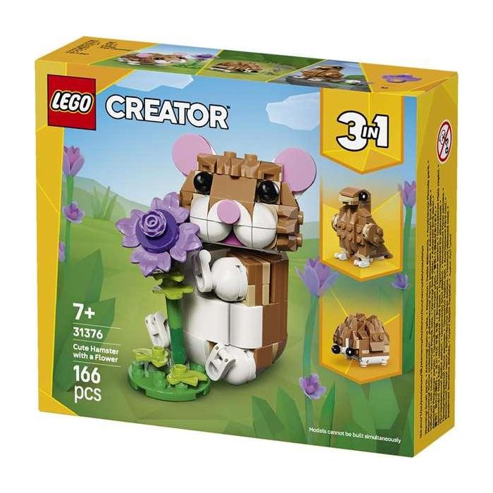 Juego de construccion lindo hámster con flor lego creator 1