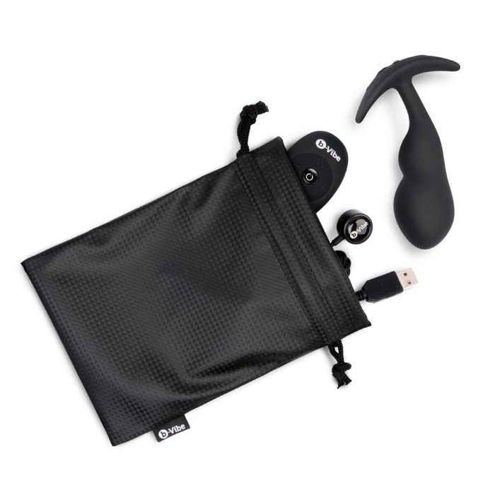 Plug anal con control remoto B-Vibe Negro 14 Plug anal con control remoto B-Vibe Negro 14