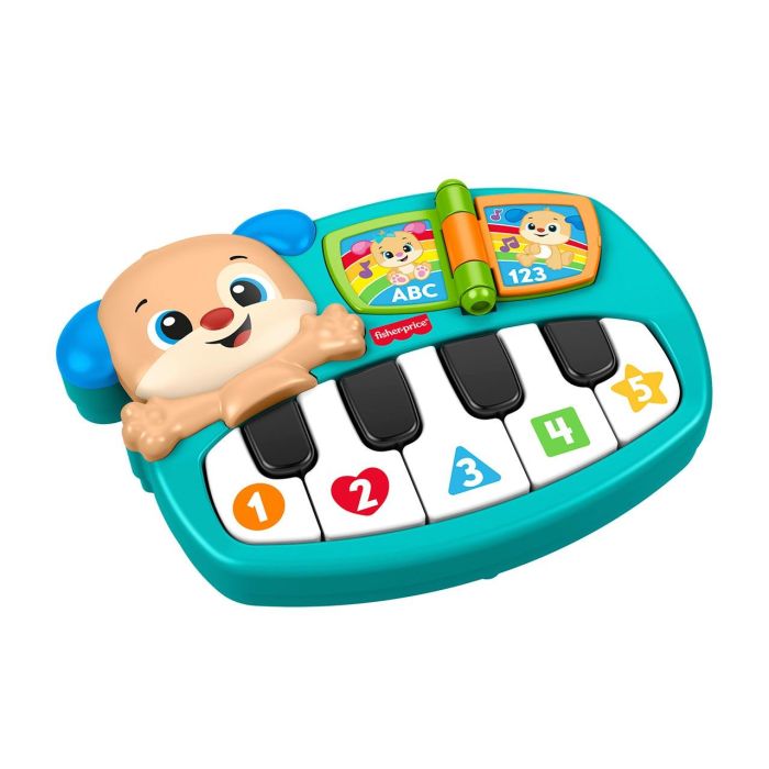 Fisher-Price Perrito Ríe y Aprende JMM47 - Piano juguete bebé 12+ meses - Multilingüe (Inglés, Francés, Alemán, Español) 2