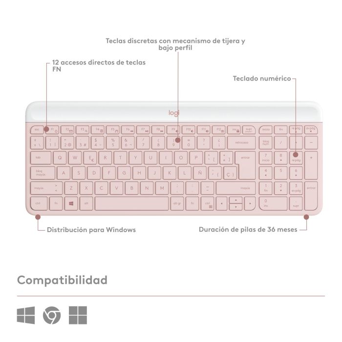 Teclado + Mouse Logitech Mk470 Wireless 6 Teclado + Mouse Logitech Mk470 Wireless 6