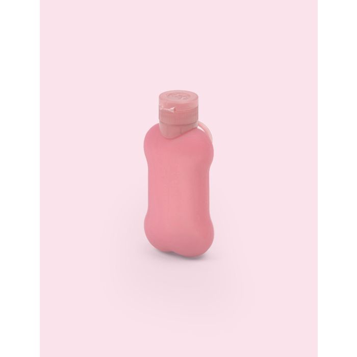 United Pets Bon Ton Pi Botella de Agua para Limpieza Orina de Perros 100ml Rosa, Silicona Antigoteo Portátil
