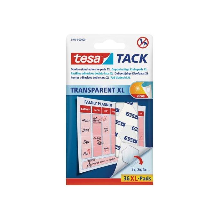 Punto Adhesivo Transparente Xl Tesa Tack  36 Unidades 20 unidades