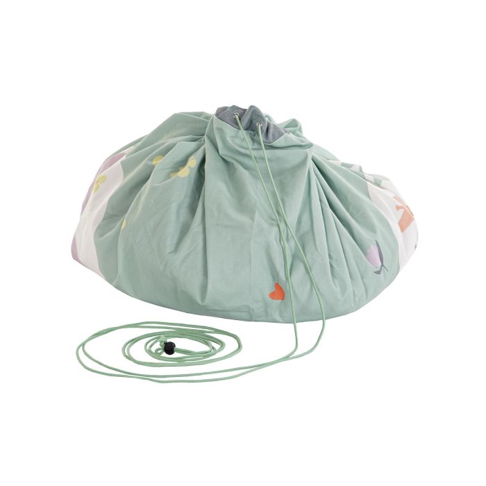 DKD Home Decor Bolsa Colección Baobab Kids 140 x 2 x 140 cm, Canvas, Azul, Verde, Lila, con Leon y Mapache 3