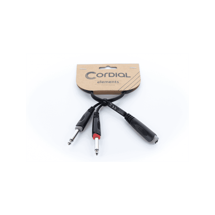 Cable Y Jack Estéreo Hembra / 2 Jacks Mono Macho 30 Cm 2 Cable Y Jack Estéreo Hembra / 2 Jacks Mono Macho 30 Cm 2