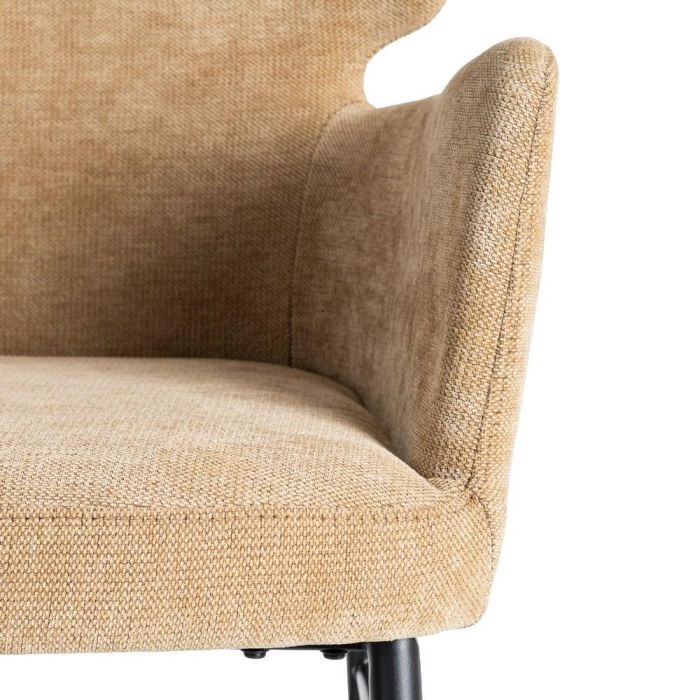 Silla Beige Tejido-Metal Salón 59,50 X 62,50 X 86 cm