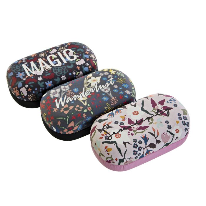 DKD Home Decor Estuche Lentillas Moderno PU Metal, Colores Surtidos (Azul, Negro, Marrón), 5.7x3x9.6 cm, Pack 12 Unidades 2