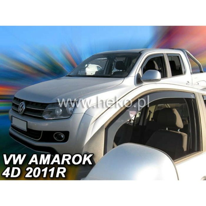 Heko HO31187 Deflectores de Ventanilla Frontales Volkswagen Amarok 4 Puertas 2009, Plexiglás Humo Transparente, Convexo y Fácil Montaje 1 Heko HO31187 Deflectores de Ventanilla Frontales Volkswagen Amarok 4 Puertas 2009, Plexiglás Humo Transparente, Convexo y Fácil Montaje 1