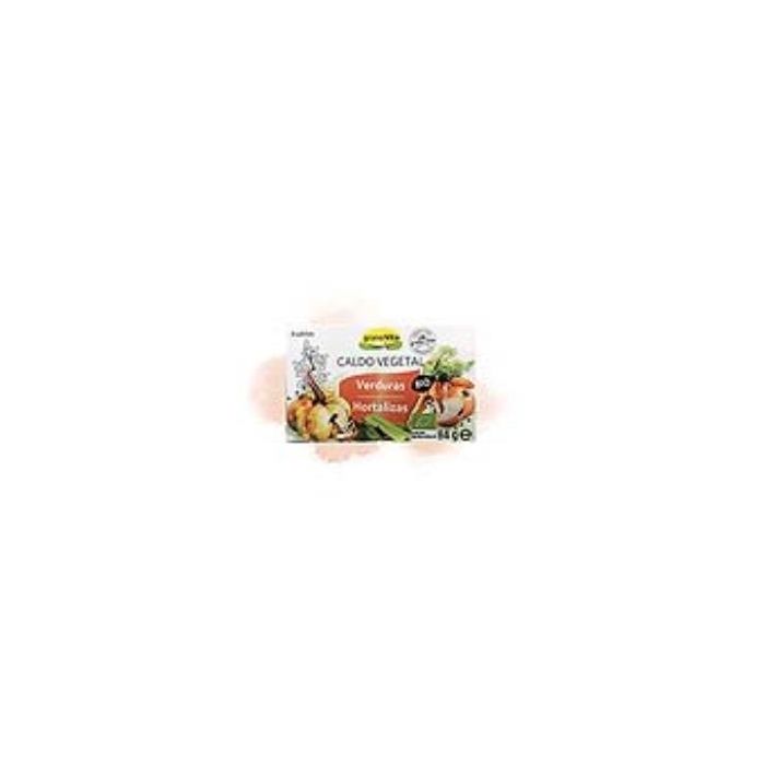 GRANOVITA Caldo Vegetal 8 Uds. Bio - Sin Gluten, Vegano, Sin Lactosa ni Soja para Enriquecer Platos