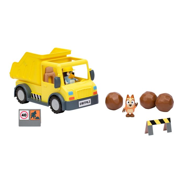 MOOSE 17673 Camión Volquete Bluey con figuras exclusivas de Bluey y Bingo, función de carga y descarga, +3 años 3 MOOSE 17673 Camión Volquete Bluey con figuras exclusivas de Bluey y Bingo, función de carga y descarga, +3 años 3