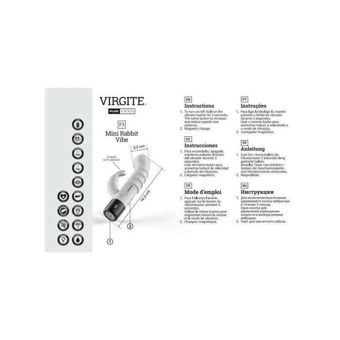 Vibrador Doble Estimulación Virgite Silicona 1 Vibrador Doble Estimulación Virgite Silicona 1