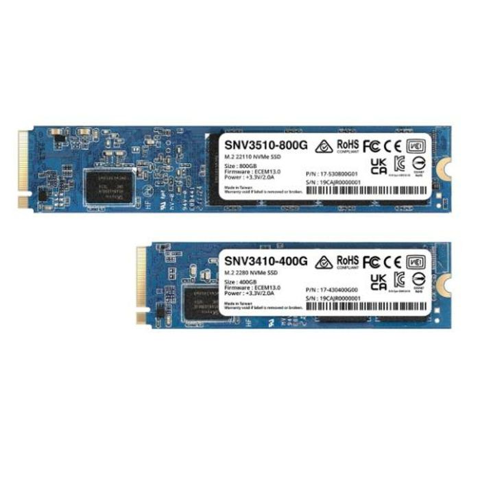 Synology SNV3410-400G Disco SSD M.2 2280 PCIe NVMe 400GB para NAS/SAN, 3000/750 MB/s Lectura/Escritura 2