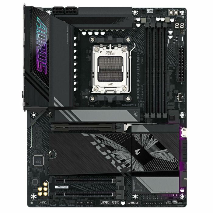 GIGABYTE Placa Base X870E A ELITE WIFI7 - Compatible con AMD Ryzen 9000, Wi-Fi 7, DDR5 hasta 8000MHz, 4xPCIe 5.0, 4xM.2, Ref. 9MX87EEL7-00-10 15 GIGABYTE Placa Base X870E A ELITE WIFI7 - Compatible con AMD Ryzen 9000, Wi-Fi 7, DDR5 hasta 8000MHz, 4xPCIe 5.0, 4xM.2, Ref. 9MX87EEL7-00-10 15