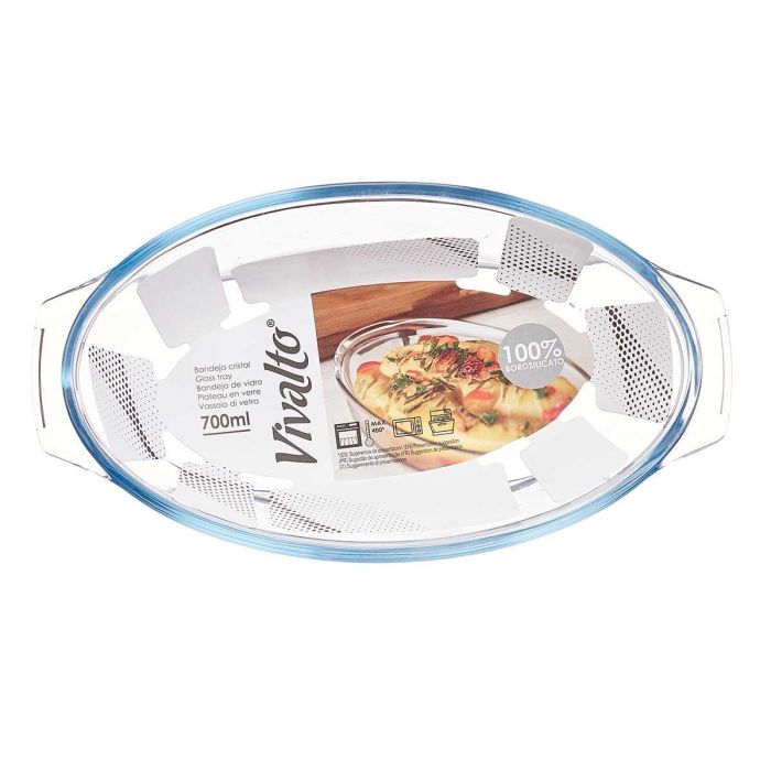 Bandeja Borosilicato Ovalada Asas 700Ml Vivalto 23X5CM (18 Unidades) 2 Bandeja Borosilicato Ovalada Asas 700Ml Vivalto 23X5CM (18 Unidades) 2