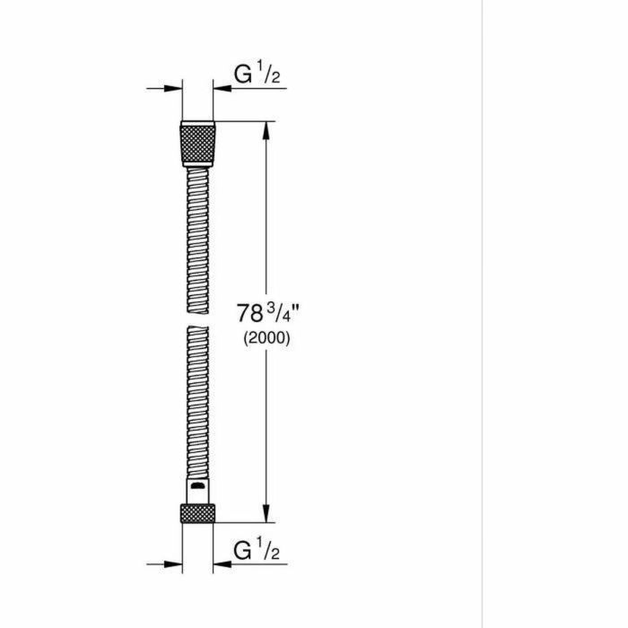 Grohe VitalioFlex Metal Manguera de Ducha 2 m Cromo Resistente a las Torceduras 5