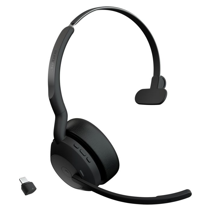 Jabra Evolve2 55 Link380c MS Mono Auriculares Inalámbricos Bluetooth para Oficina/Centro de Llamadas, Certificado Microsoft Teams, Negro 0 Jabra Evolve2 55 Link380c MS Mono Auriculares Inalámbricos Bluetooth para Oficina/Centro de Llamadas, Certificado Microsoft Teams, Negro 0