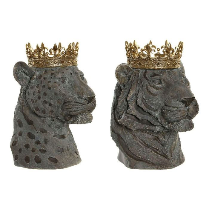 Figura Colonial DKD Home Decor Gris Dorado 23.5 x 33 x 27.5 cm (2 Unidades) Figura Colonial DKD Home Decor Gris Dorado 23.5 x 33 x 27.5 cm (2 Unidades)