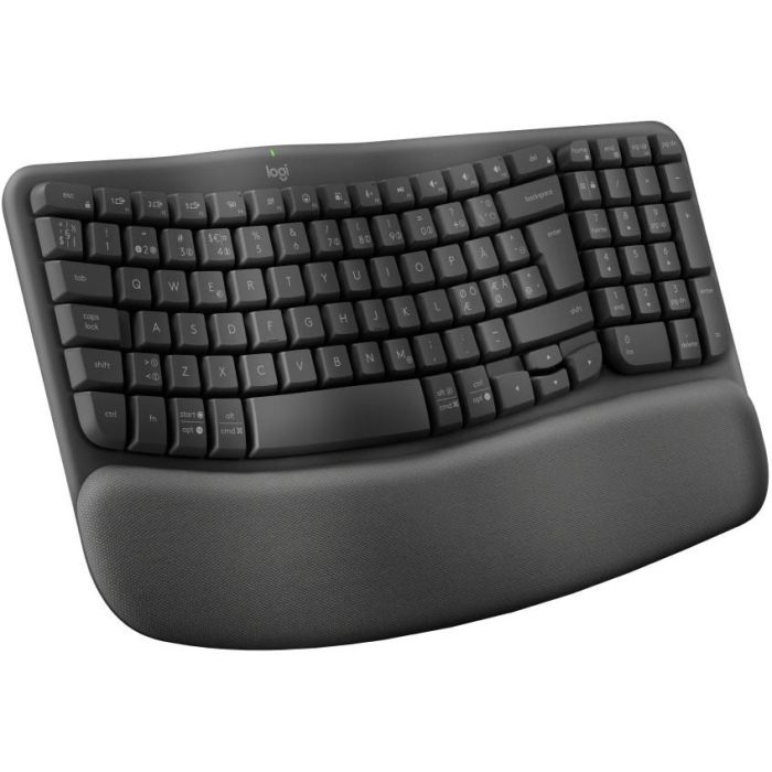 Logitech Wave Keys Keyboard with cushioned palm rest wireless Bluetooth LE QWERTY graphite (PAN) 1 Logitech Wave Keys Keyboard with cushioned palm rest wireless Bluetooth LE QWERTY graphite (PAN) 1