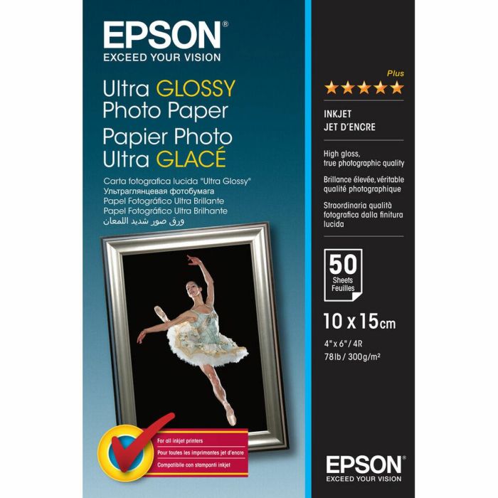 Pack de Tinta y Papel Fotográfico Epson 2359994 A6 (50 Unidades) (1 unidad) 1