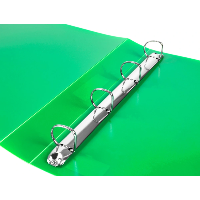 Liderpapel Carpeta 4 anillas 25 mm Din A4 Polipropileno Verde Manzana Opaco 6