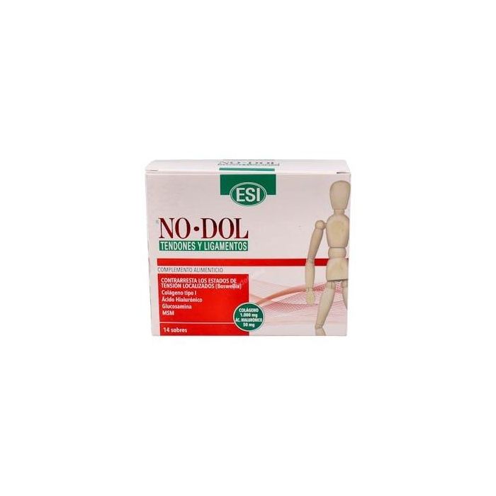 TREPATDIET-ESI No Dol Tendones-Ligamentos, MSM, Colágeno Marino, Glucosamina y Vitamina C, 14 Sobres