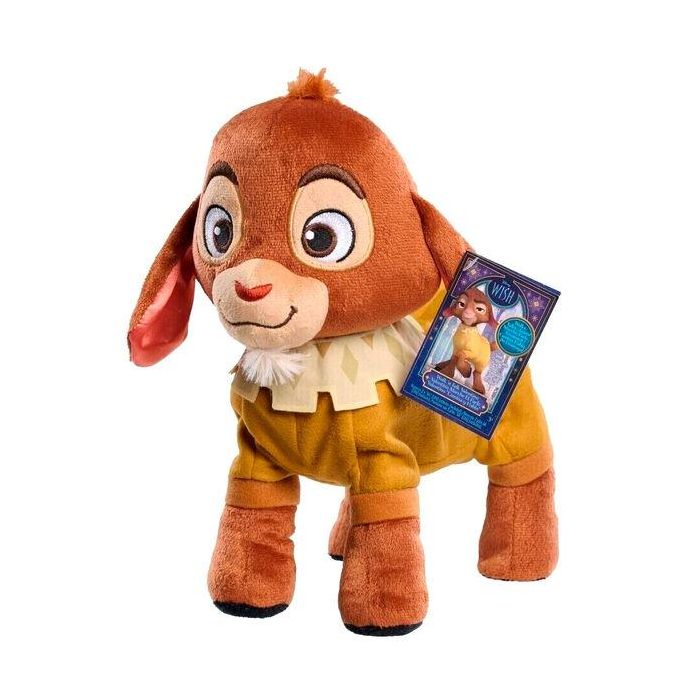 Just Play 10118 Peluche Interactivo Valentino Disney Wish Walk 'n Talk, Se Desmaya, Frases y Sonidos, 28 cm, Español 2