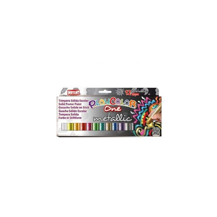 Tempera Solida Playcolor Metallic One 10Gr. Estuche De 12 Colores