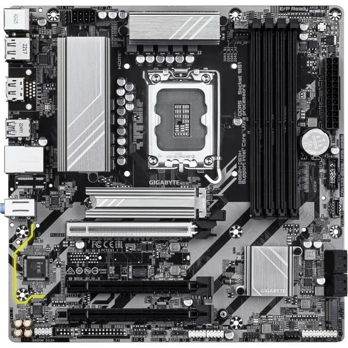 GIGABYTE B860M DS3H Placa Base Intel B860 LGA 1851 Micro ATX DDR5 1