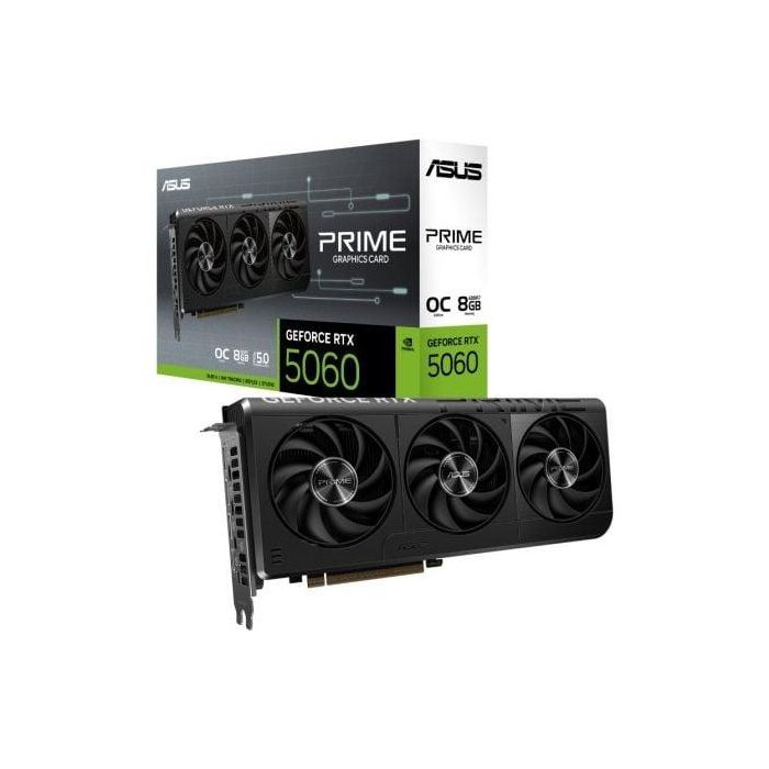 Asus 90YV0N10-M0NA00 Tarjeta Gráfica Prime GeForce RTX 5060 OC Edition 8GB GDDR7 SFF-Ready, Triple Ventilador Asus 90YV0N10-M0NA00 Tarjeta Gráfica Prime GeForce RTX 5060 OC Edition 8GB GDDR7 SFF-Ready, Triple Ventilador