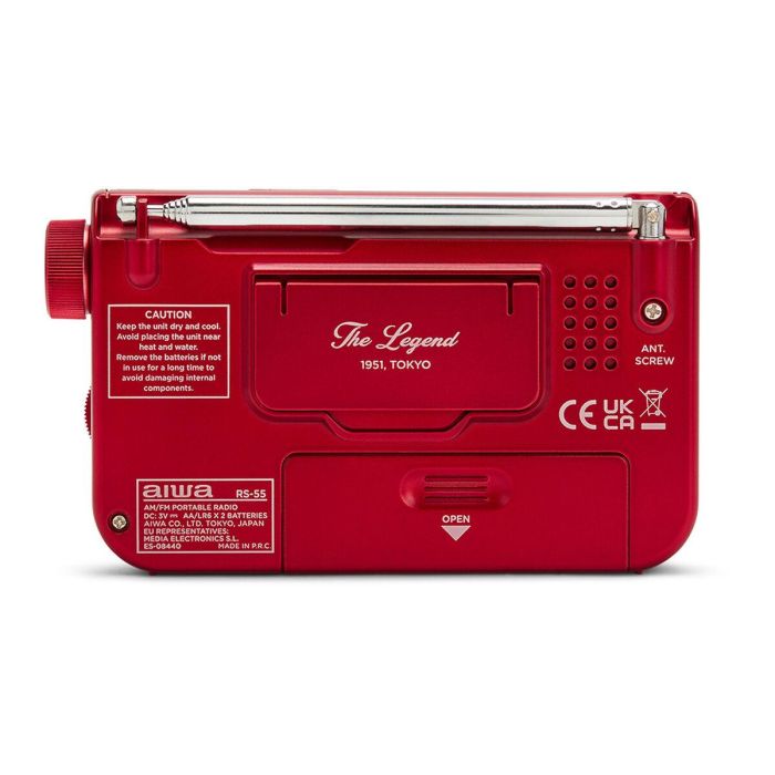 Radio Portátil Aiwa RS-55RD/ a Pilas/ Roja 2 Radio Portátil Aiwa RS-55RD/ a Pilas/ Roja 2