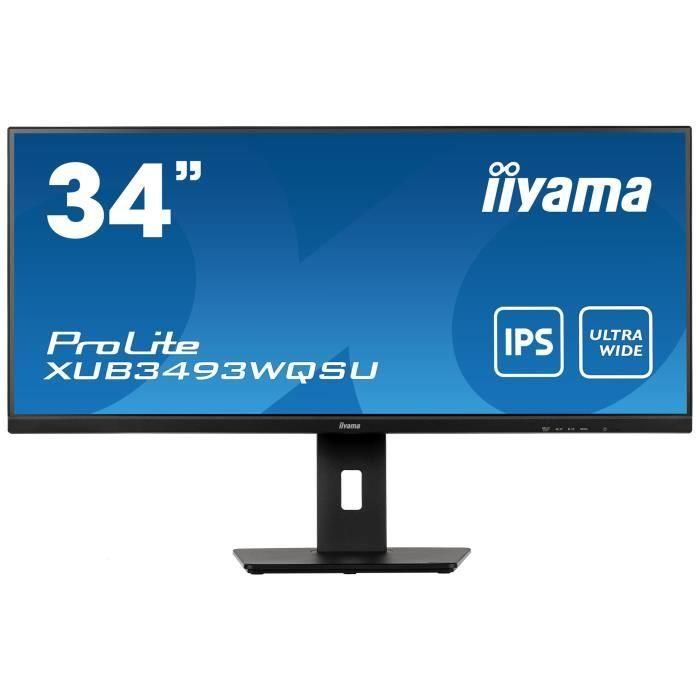 Monitor Iiyama 34" Xub3493Wqsu-B5, Ips, 75Hz, 4Ms, Hdmi, Usb, Displayport, Alt, Reg Alt, Giro, Incl 2 Monitor Iiyama 34" Xub3493Wqsu-B5, Ips, 75Hz, 4Ms, Hdmi, Usb, Displayport, Alt, Reg Alt, Giro, Incl 2