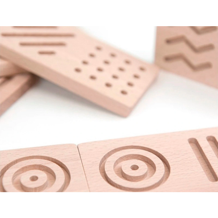 Andreutoys Dominó Sensorial Madera 28 Piezas Didáctico 4