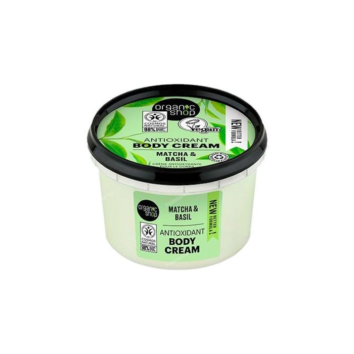 ORGANIC SHOP Crema Corporal Antioxidante Matcha y Albahaca, 250 ml